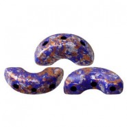Les perles par Puca® Arcos beads Opaque sapphire tweedy 33050/45073